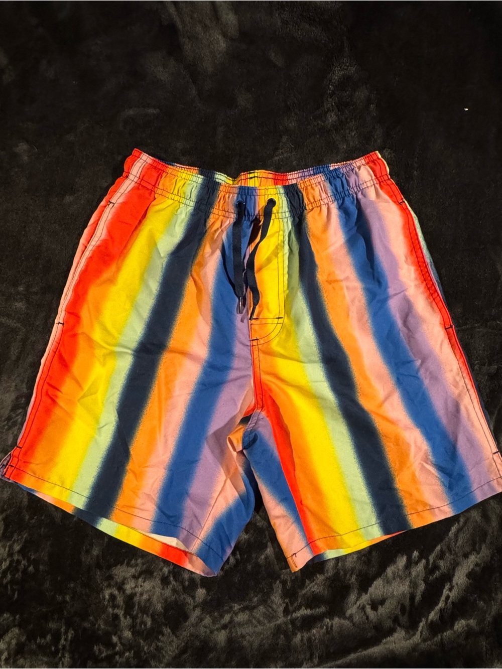 Old Navy Rainbow Stripe Men's Swim Board Shorts